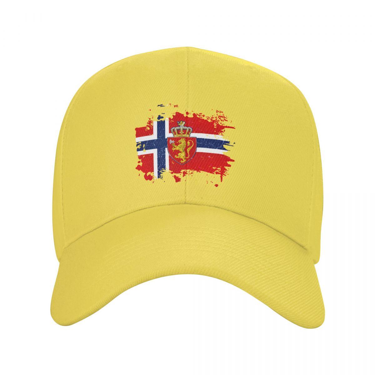 91510107MAC34WEG02 Aangepaste Wapenschild Van Noorwegen Baseball Cap Unisex Dames Ademend Noorse Vlag Trotse Vader Hoed Buiten Baseball Cap