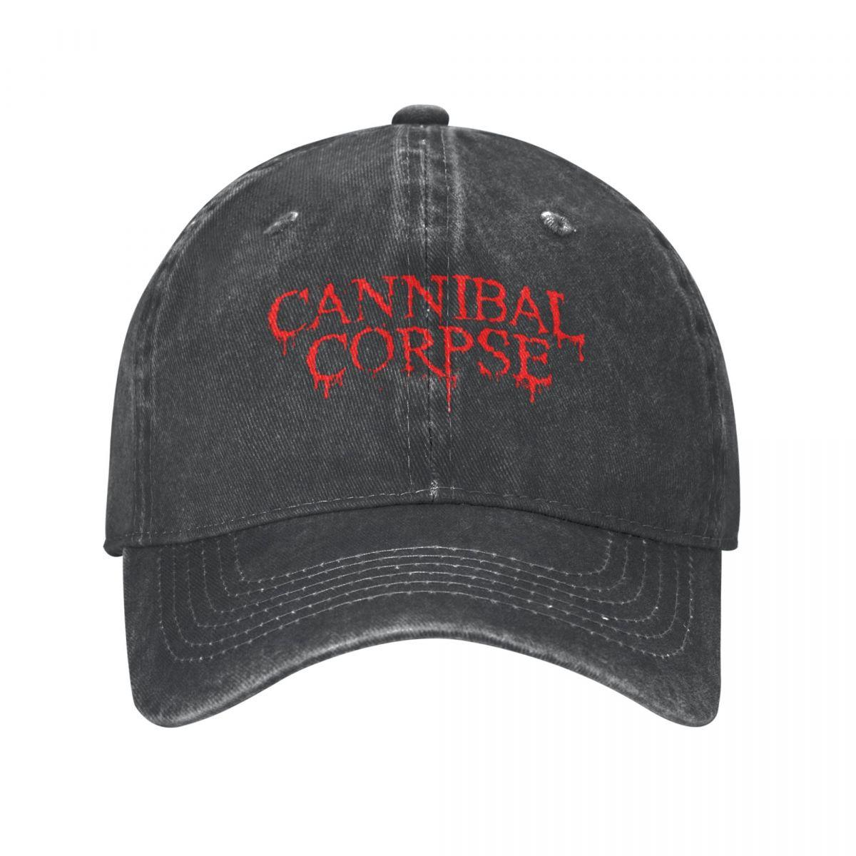 Kiki Cap Cannibal Corpse Death Metal Band Baseball Caps voor Unisex Vrouwen Distressed Denim Snapback Hat All Seasons Ongestructureerde Zachte Hoed Cap One Size