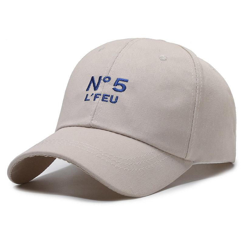 ONIHUA Lente Herfst Hoed Vrouwelijke Letter Geborduurde Baseball Cap Zonnescherm Zonnebrandcrème Cap Mannelijke beige