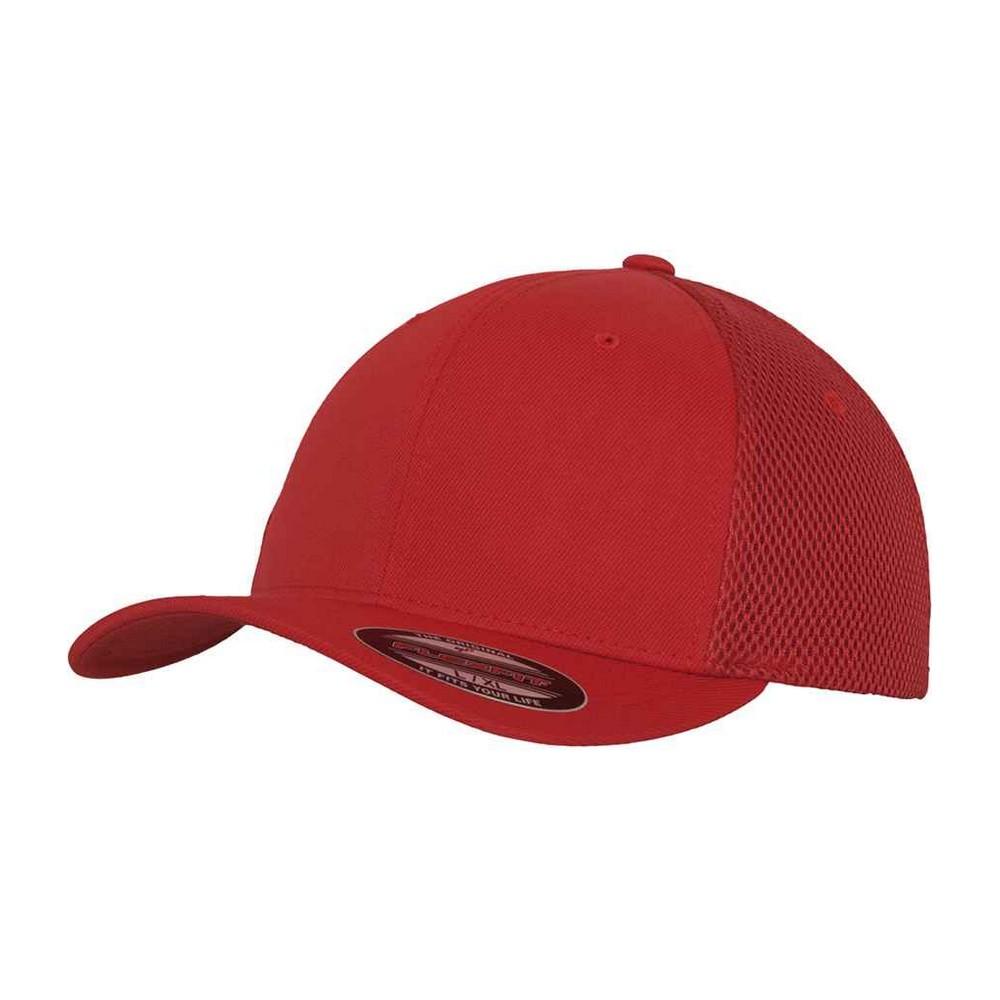 FLEXFIT Tactel Mesh Panel Baseball Cap L-XL rood