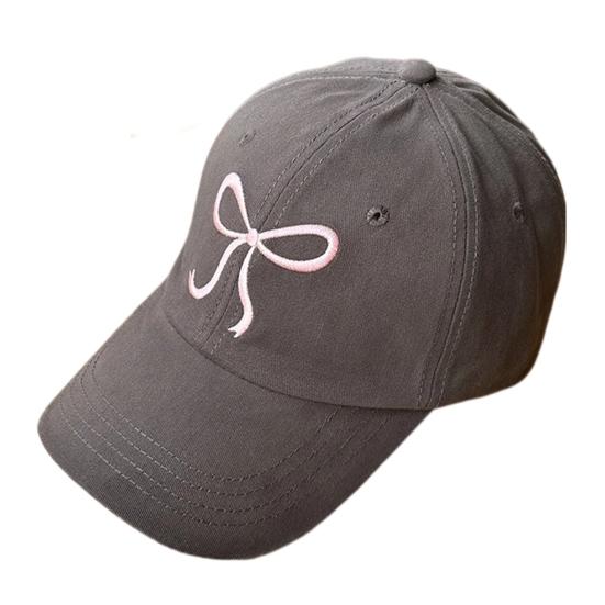 Shengruiliann Baseballpet met strik, borduurwerk, lange rand, verstelbare hoofdomtrek, zonnebrandcrème, anti-UV-bescherming, pet voor buitensporten, zomerhoofddeksels voor wandelen, reizen en winkelen donker
