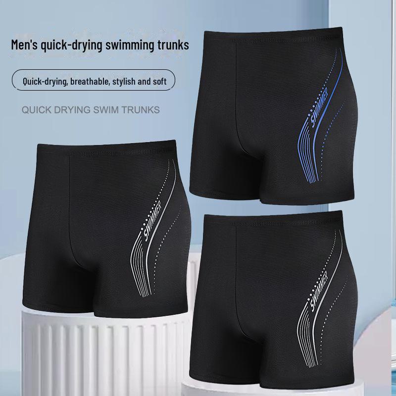 VantaGoods Grote, snel drogende, losse zwembroek met anti-gêne-set voor heren 2XL [Recommended for 90-130 lbs] rood