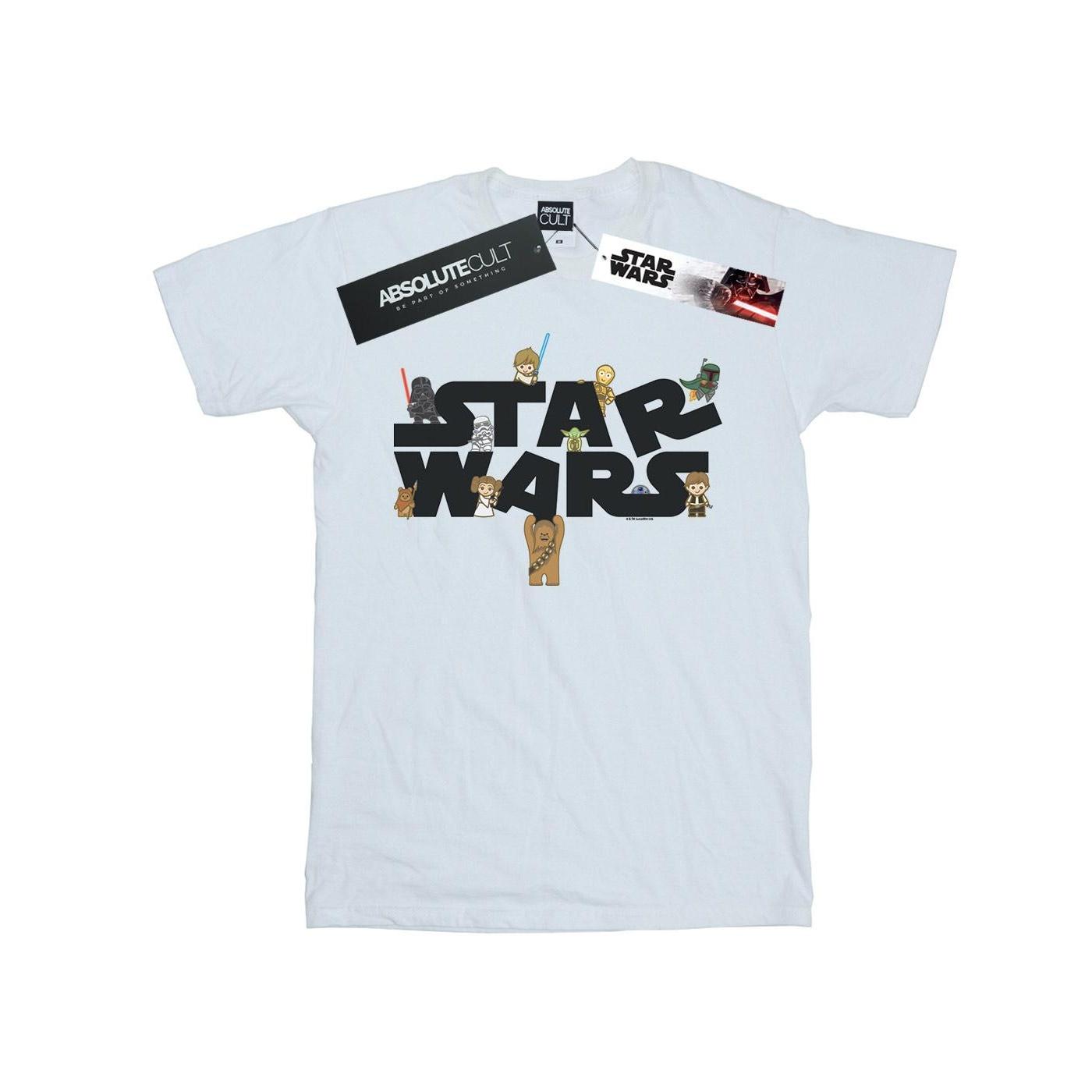 Star Wars Girls Kiddie Logo Cotton T-Shirt 7-8 Years