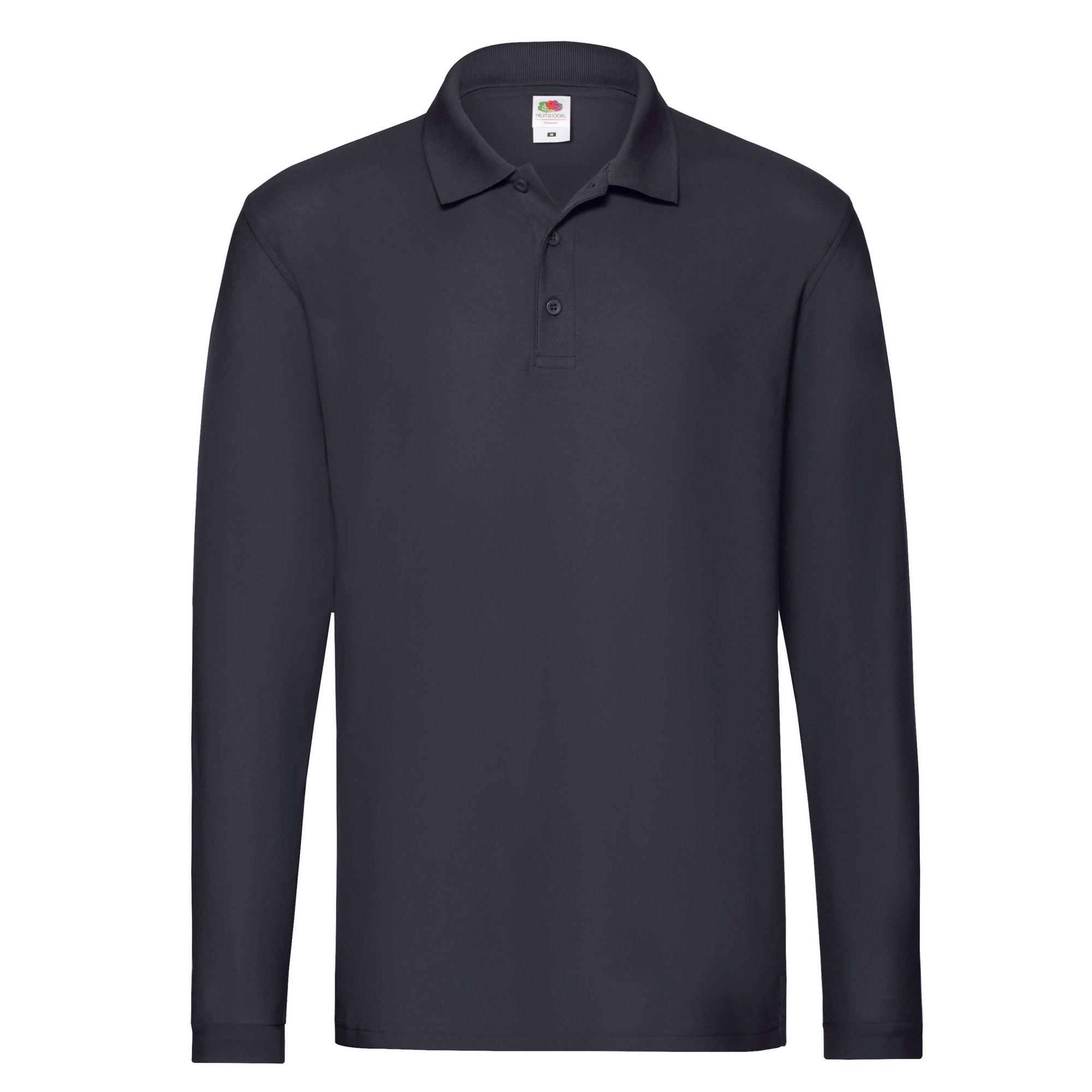 Fruit Of The Loom Mens Premium Long-Sleeved Polo Shirt XL