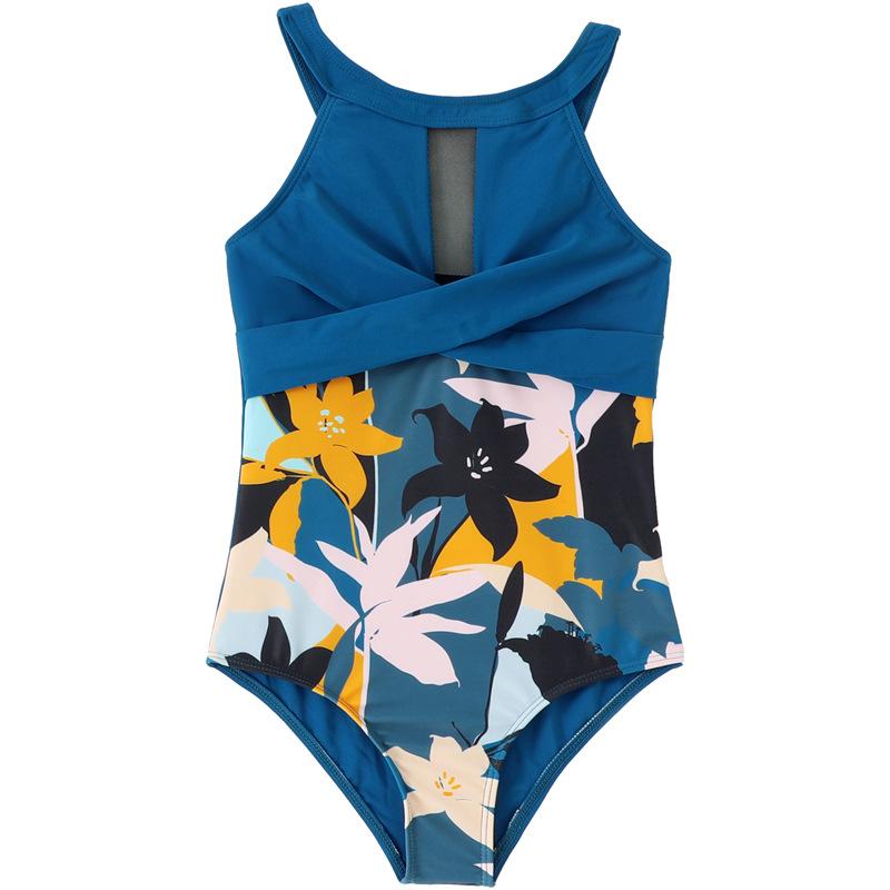 Framont Fashion House Nieuwe meisjes badpak nylon vliegende mouwen training meisjes kinderbadpak meisjes eendelig badpak meisjes 2025 kinderen 164