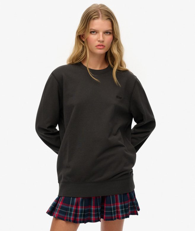 Superdry Oversized Klassiek Essential Sweatshirt Dark Grey