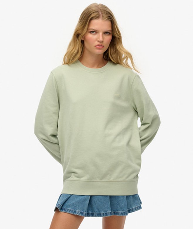 Superdry Oversized Klassiek Essential Sweatshirt Light Blue