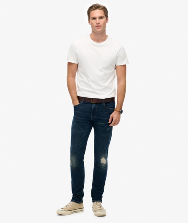 Superdry Vintage Slimfit Jeans van Biologisch Katoen Dark Blue
