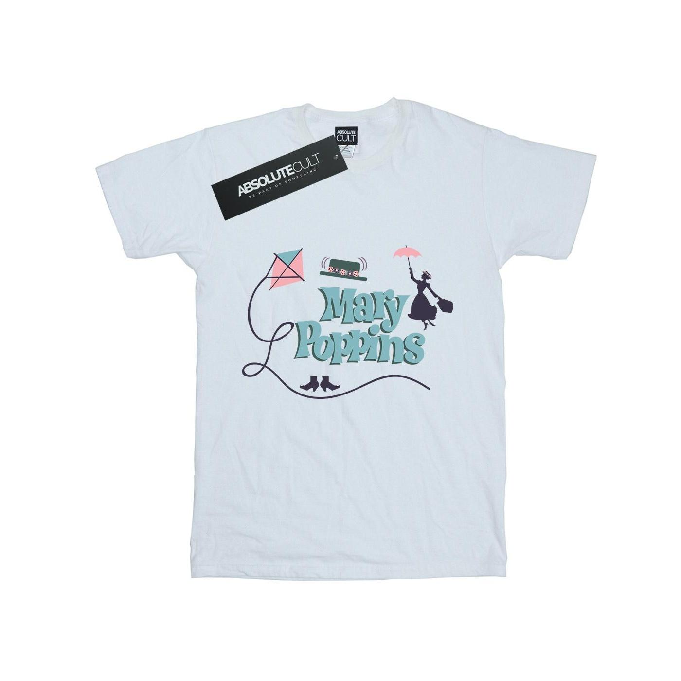 Disney jongens Mary Poppins logo T-shirt 9-11 Years wit