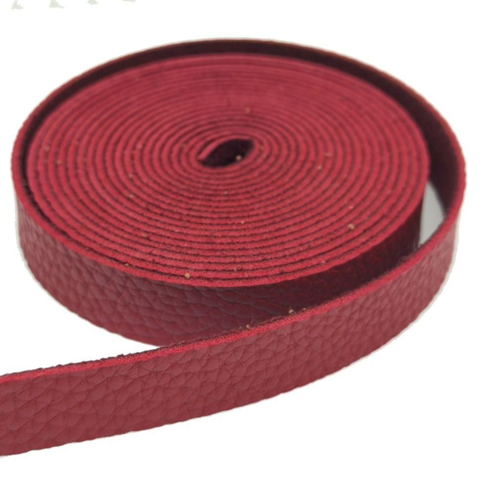 Fujiantema 1.5-2.5cm Leather Crafts Straps Vintage Leather Cord Belt Leather Strips  Bag making 1.5cm rood