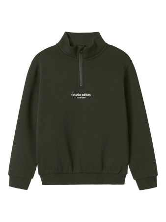 Name it winter sweater jongens - groen - regular fit, zip - NkmBrody