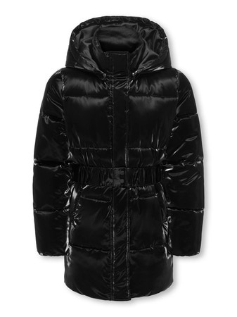 Kids ONLY winter winterjas meisjes - zwart - KogElise - puffer, lang, riem