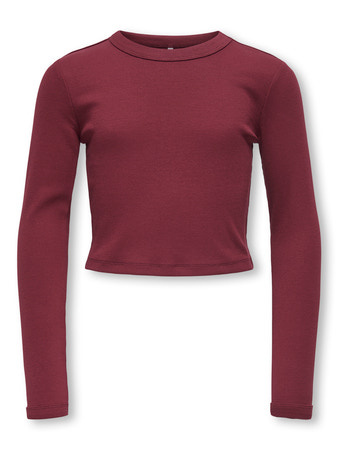 Kids ONLY winter top meisjes - rood - KogBina - slim fit, longsleeve