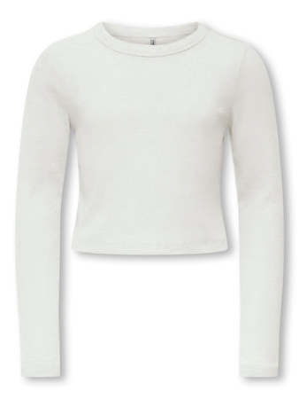 Kids ONLY winter top meisjes - wit - KogBina - slim fit, longsleeve