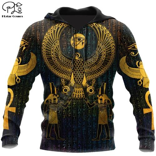 Factory Outlet Clothing PLstar Cosmos Horus Egyptische Farao Anubis Oude Egypte Tattoo 3DPrint Mannen/Vrouwen Streetwear Trui Casual Grappige Hoodies XXXXL