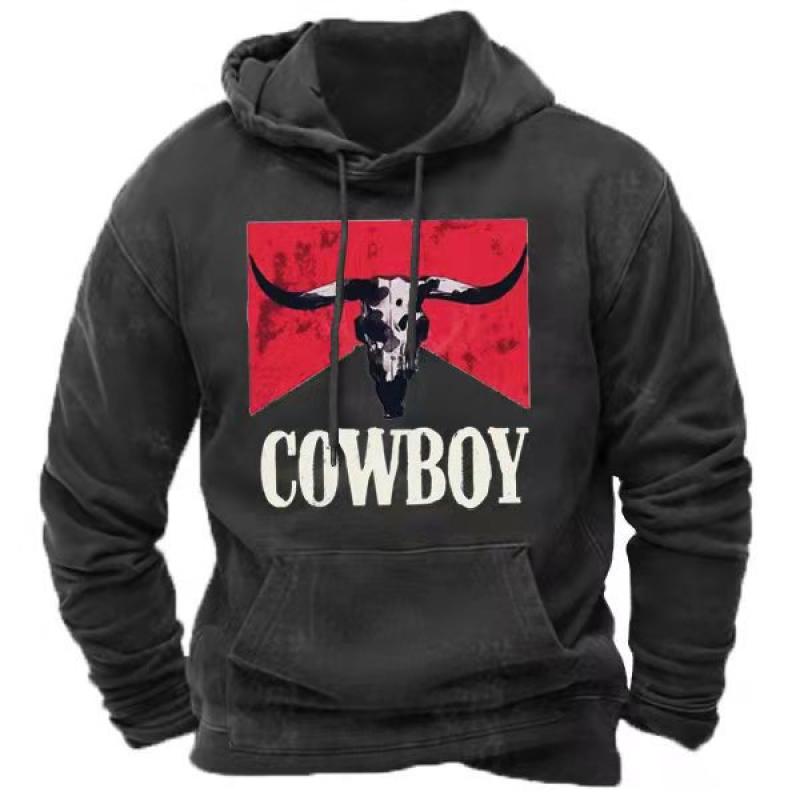 Xuhaijian02 Mode herenhoodies met cowboy grafische 3D-geprinte herfsthoodies oversized polyester vezelkleding 6XL