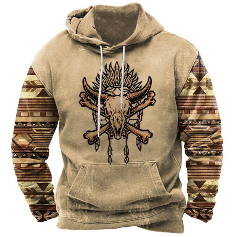 ETST 07 Vintage Dieren Sweatshirt Voor Mannen Oversize Hoodie 3D Print Lange Mouw Trui Casual Mode Herenkleding Hoge Kwaliteit Tops XL