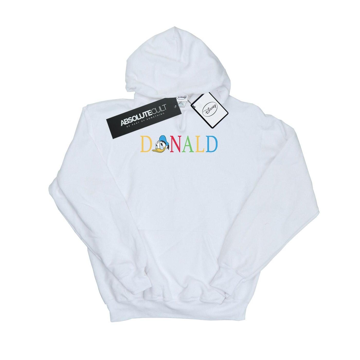 Disney Heren Donald Duck Letters Hoodie L