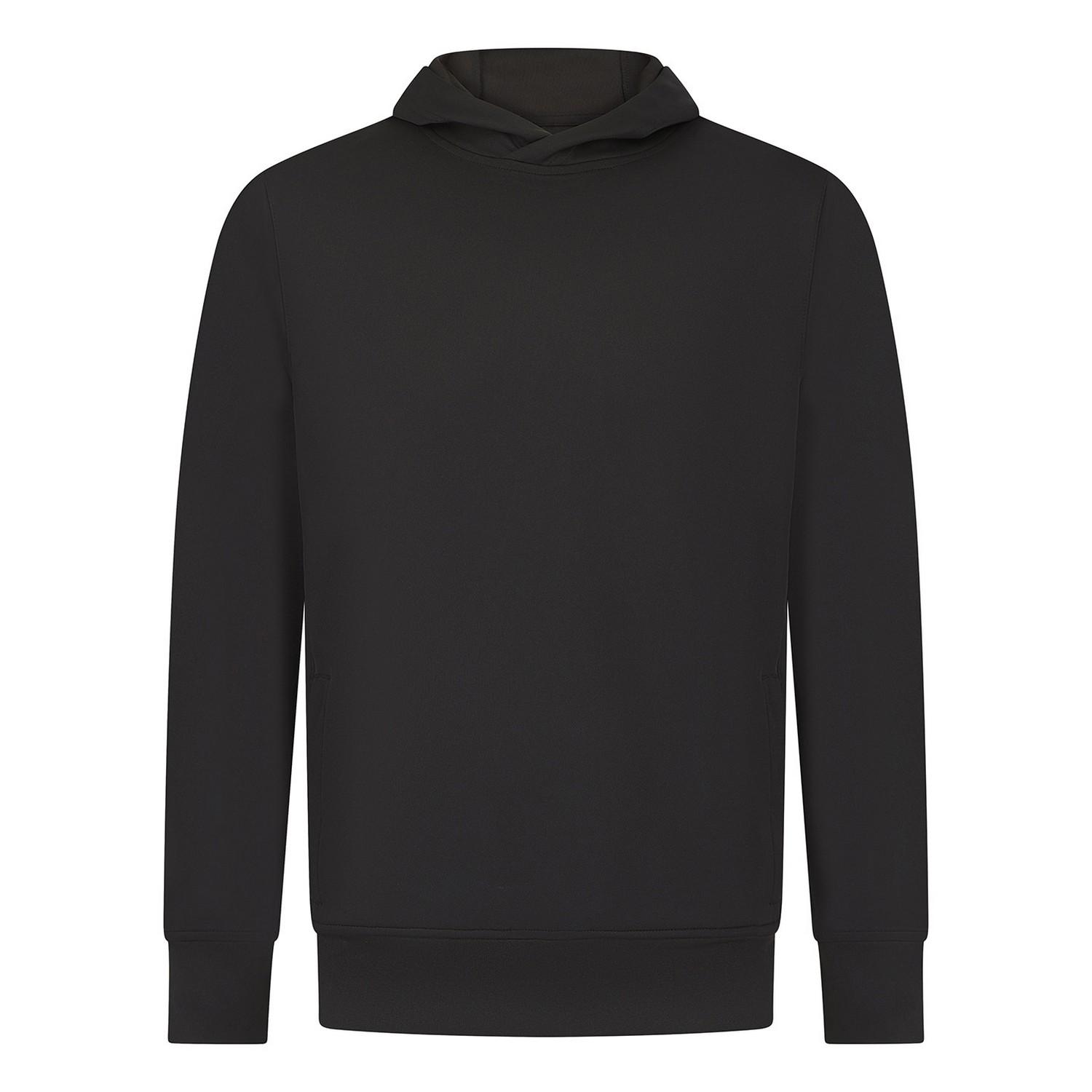 Finden & Hales Uniseks volwassen team effen hoodie XXS zwart