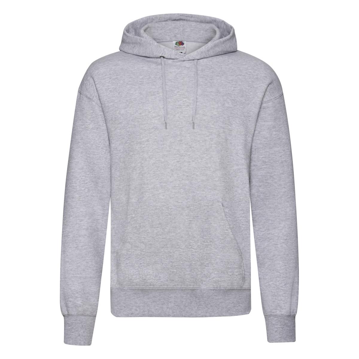 Fruit Of The Loom Mens Classic Heather Hoodie S grijs