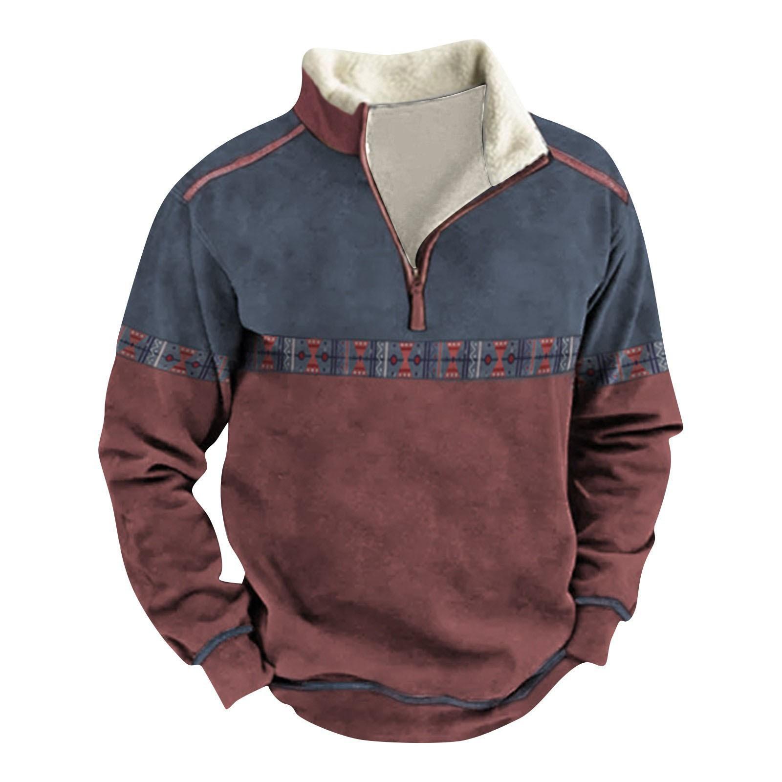 League of Legend Tops met lange mouwen Contrasterende wintersweatshirt voor heren Outdoor casual trui XXXL wijn