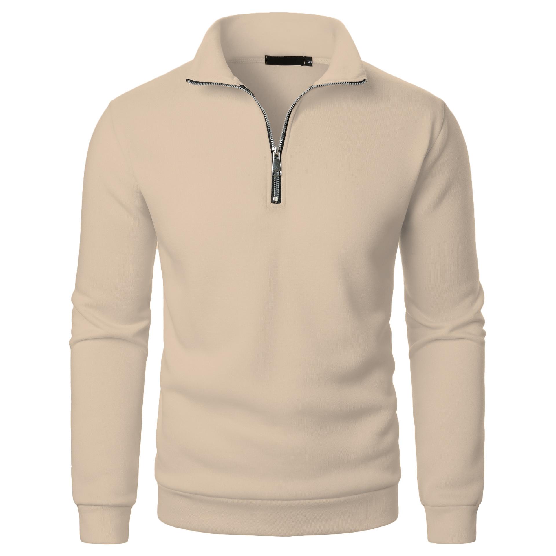 Cloth W Heren Herfst Winter Heren Half Rits Pullover Sweatshirt Turtleneck Raglan Lange Mouw Hoodies Warme Streetwear Zakelijke Jassen Yasheng L kaki