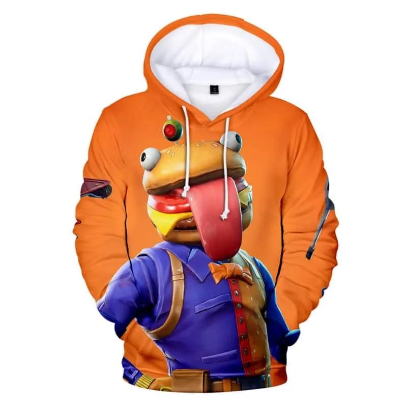 ETST 009 2024 Herfst/Winter Nieuwe 3D Fortnite Bedrukte Unisex Hoodie Casual Jas Losse Grote Plus Fluwelen Dikke Hoodie Koppels Stijl S