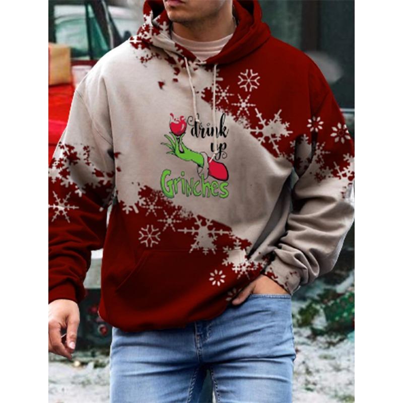 ETST WENDY 05 Santa Claus Heren Grafische Hoodie Modieuze Dagelijkse Basics Bedrukte Pullover Sport Buiten Vakantie Vakantie Hoodie 6XL