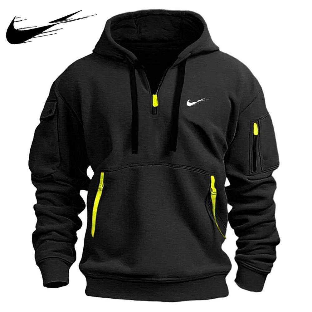 Trendy Clothing Factory 2024 Herfst/Winter Heren Casual Multi Rits Arm Zak Hoodie Pullover Grote Hoodie M