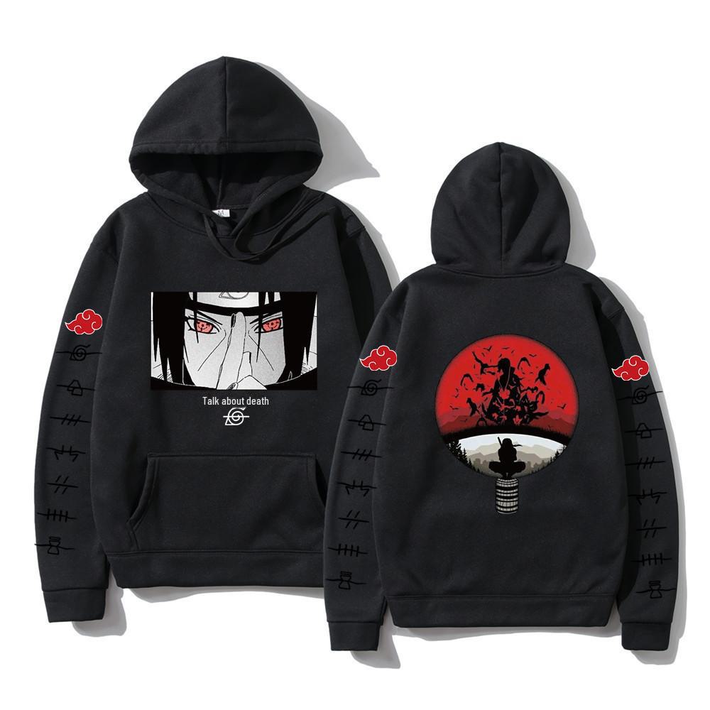 AI Supermarket Naruto Heren Modieuze Fleece Hoodie - Trendy Anime Sweatshirt met Lange Mouwen voor Lente en Herfst XL zwart