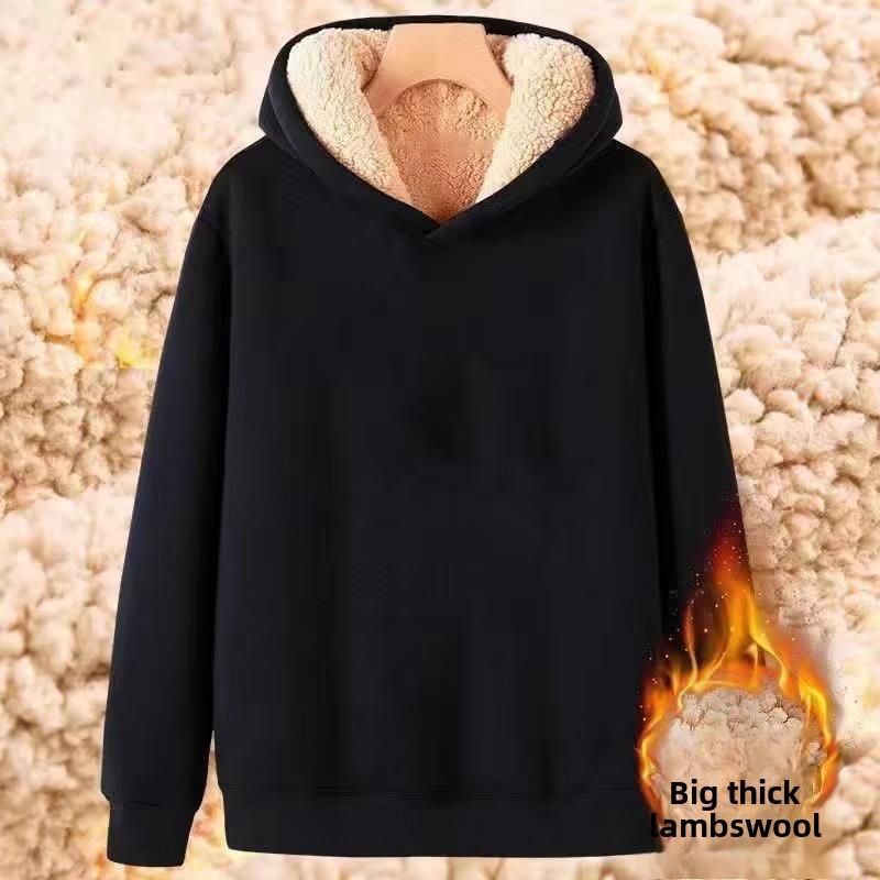 VantaGoods Casual herenvest met capuchon en rits - herfst/winter plus fluweel, verdikt en effen kleur, losse pasvorm. 2XL [130-145 catty]