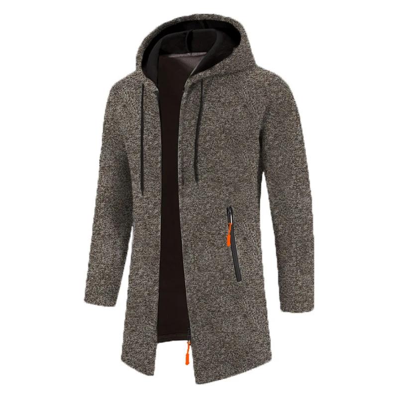 NB Fashion Sweatwear Heren Hoodies Lange Mouw Sweatshirts voor Heren Rits Capuchon Heren Oversized Winter Top Jas Jas Zwarte Trui M koffie