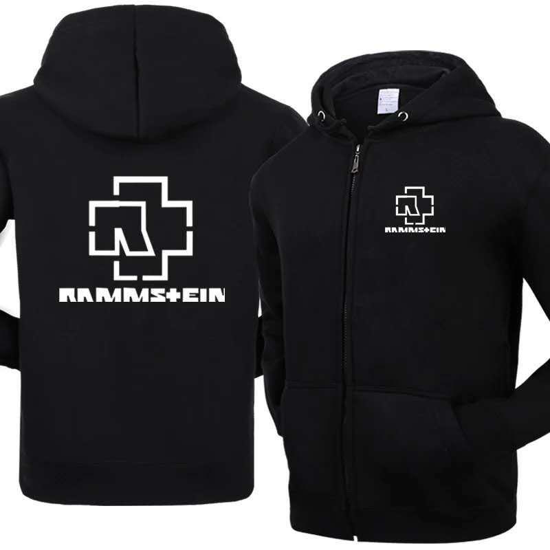 Tooyoo Nieuw jack met capuchon Rammstein ritsvest herenmode losse trui met capuchon voor heren 4XL