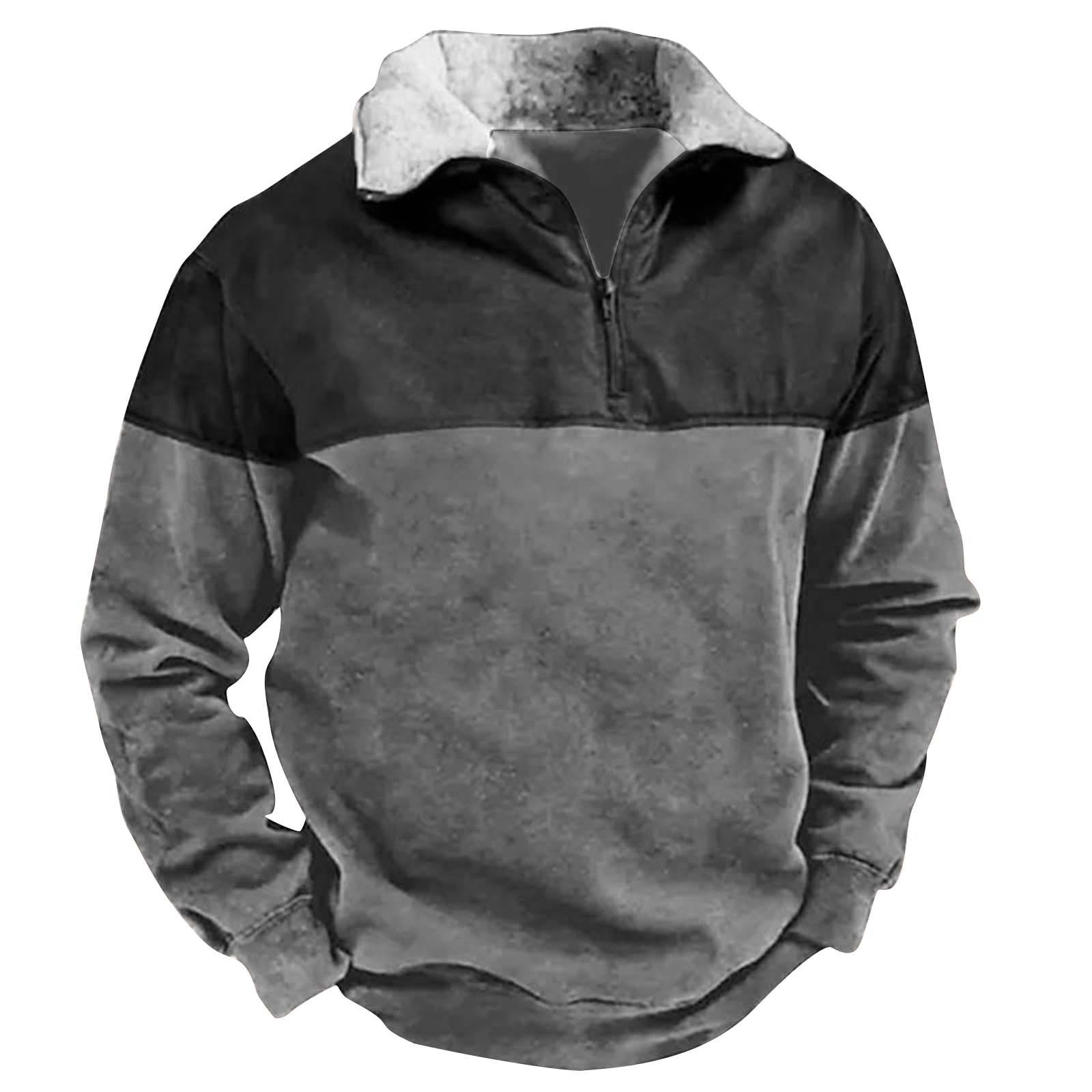 Wahaha123 Lente en heren staande kraag sweatshirt is outdoor casual truien tops XXL