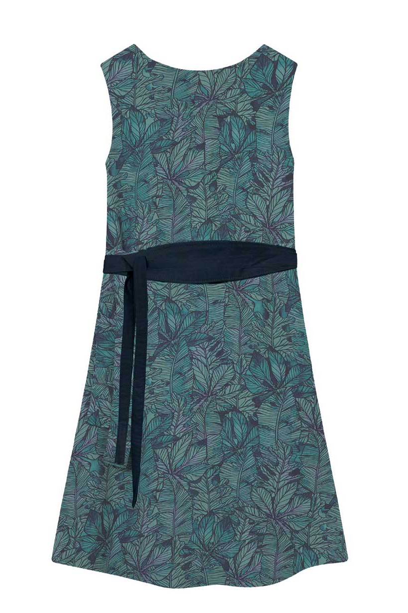 Widda Damen vegan Kleid Adele WaldgrÃ¼n