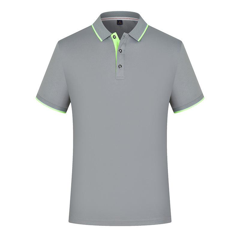 HerSight Casual zomer effen herenpoloshirt Top Business Polo Heren sportshirts met korte mouwen Blauw Zwart Wit Tops S grijs