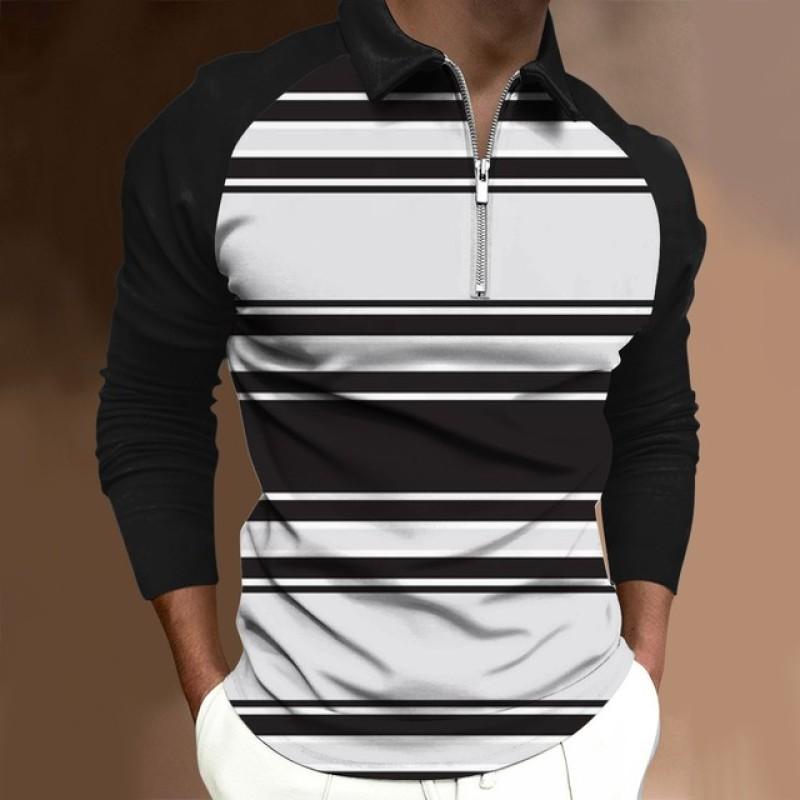 Haodingfushi Herenmode Lente Herfst Polyester Poloshirt 3D Digitale Print Casual Golf Poloshirt Tops 3XL