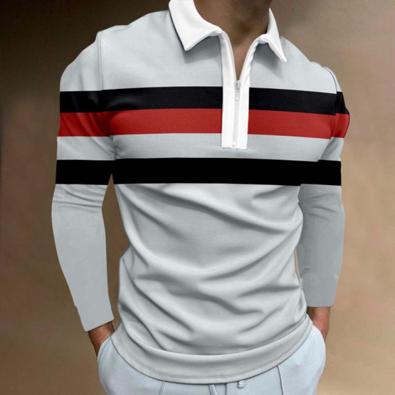 Haodingfushi Herenmode Lente Herfst Polyester Poloshirt 3D Digitale Print Casual Golf Poloshirt Tops 2XL