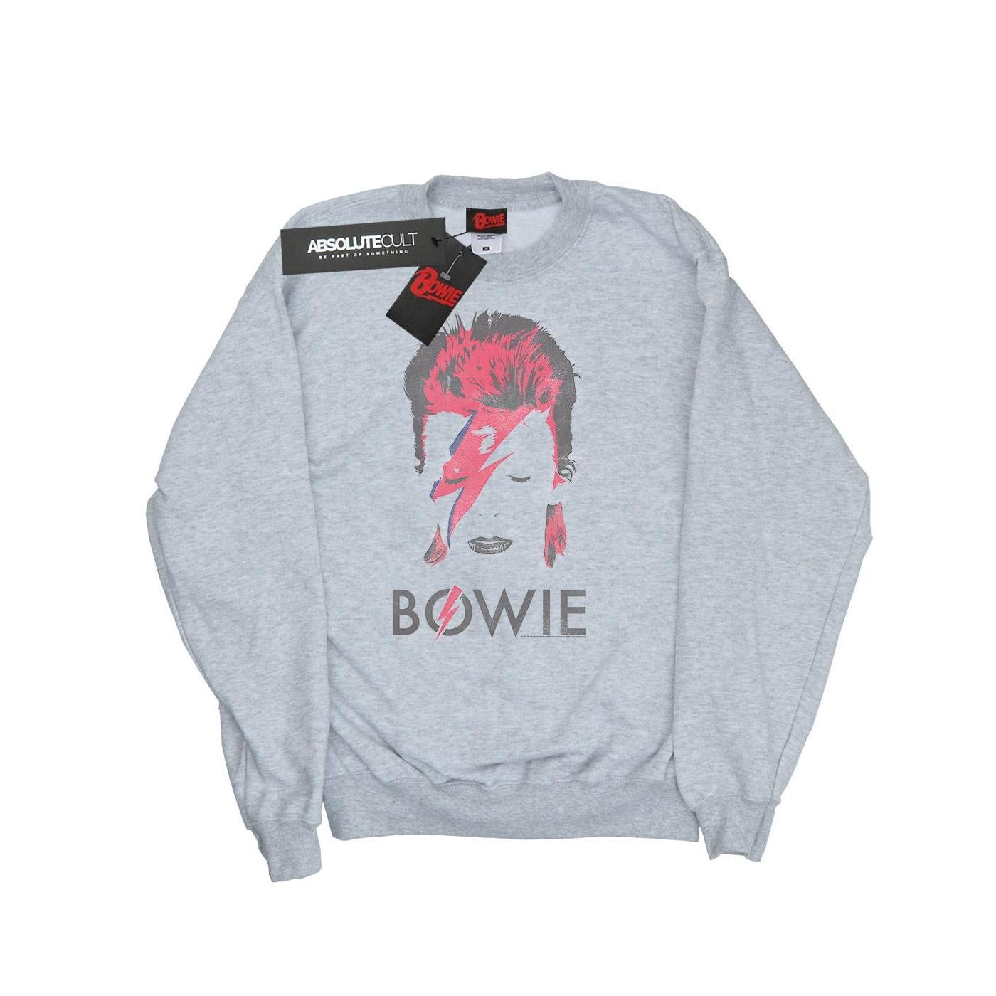 David Bowie Girls Aladdin Sane Distressed Sweatshirt 7-8 Years