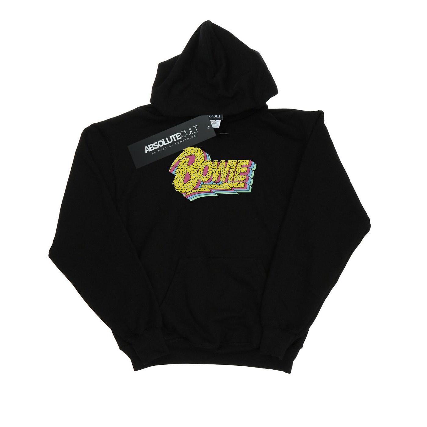 David Bowie jongens maanlicht jaren 90 logo hoodie 9-11 Years zwart