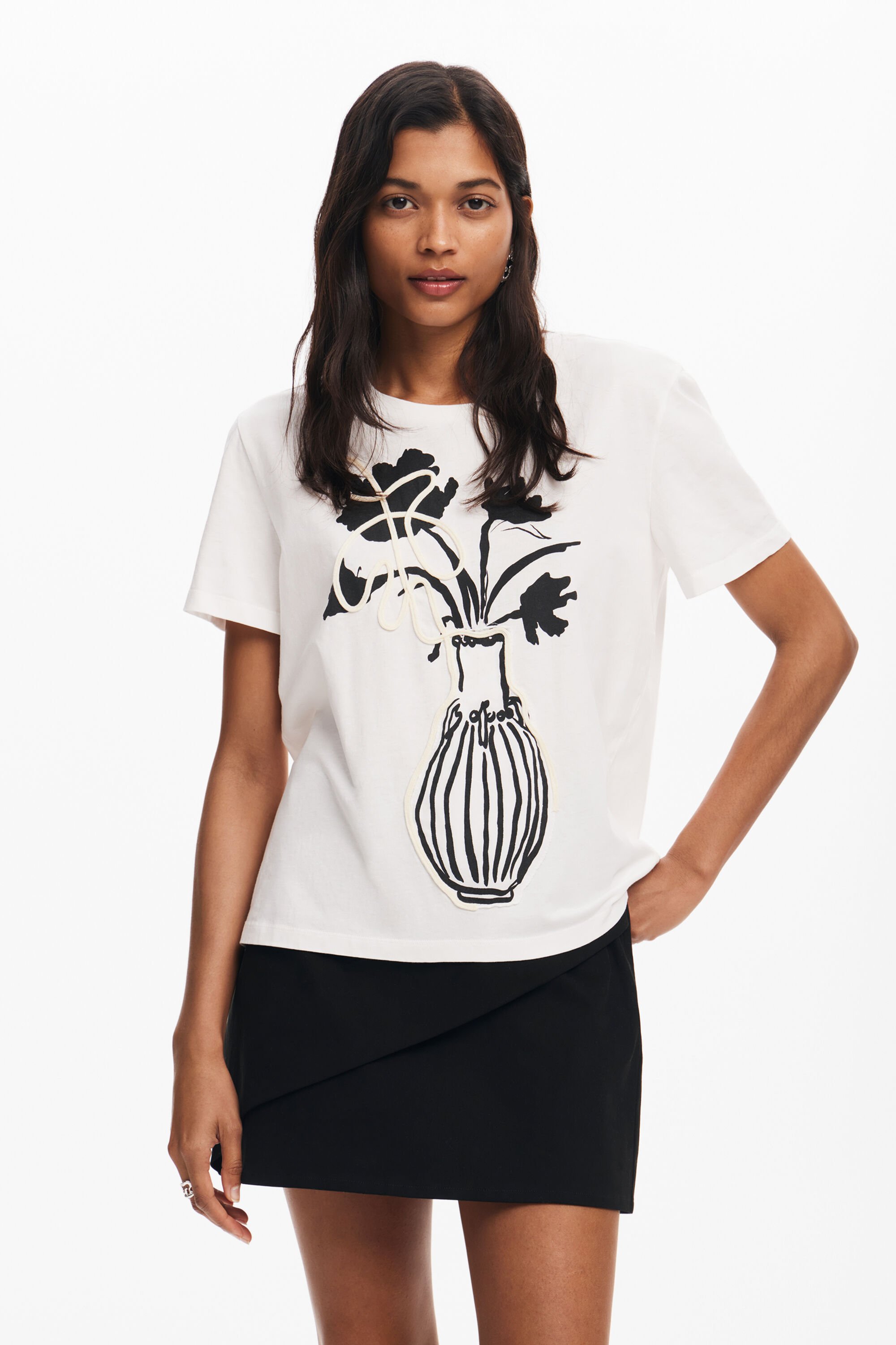 Desigual Effen T-shirt vaas - WHITE