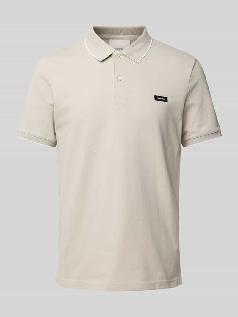 Calvin Klein Poloshirt STRETCH PIQUE TIPPING POLO met streepdetail op de kraag