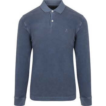 Marc O'Polo Polo Shirt Lange Mouw  Longsleeve Poloshirt Donkerblauw