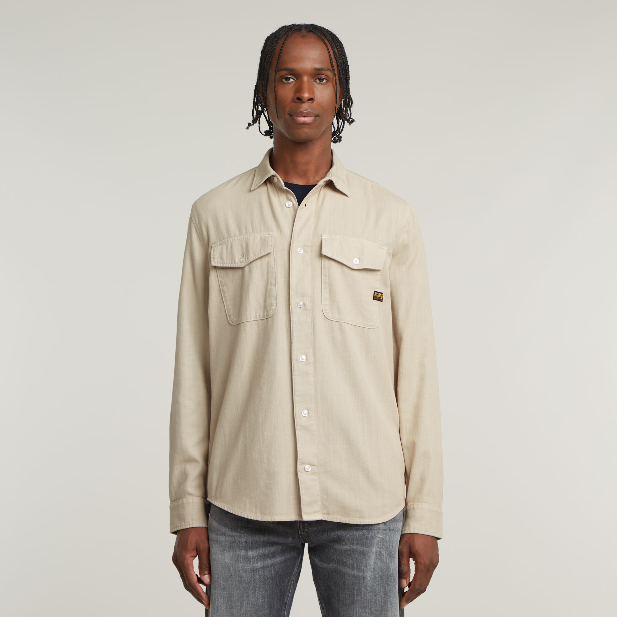 G-Star RAW Marine Slim Shirt - Beige - Heren