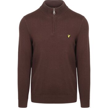 Lyle And Scott Sweater  Lyle Scott Half Zip Pullover Merinowol Espresso