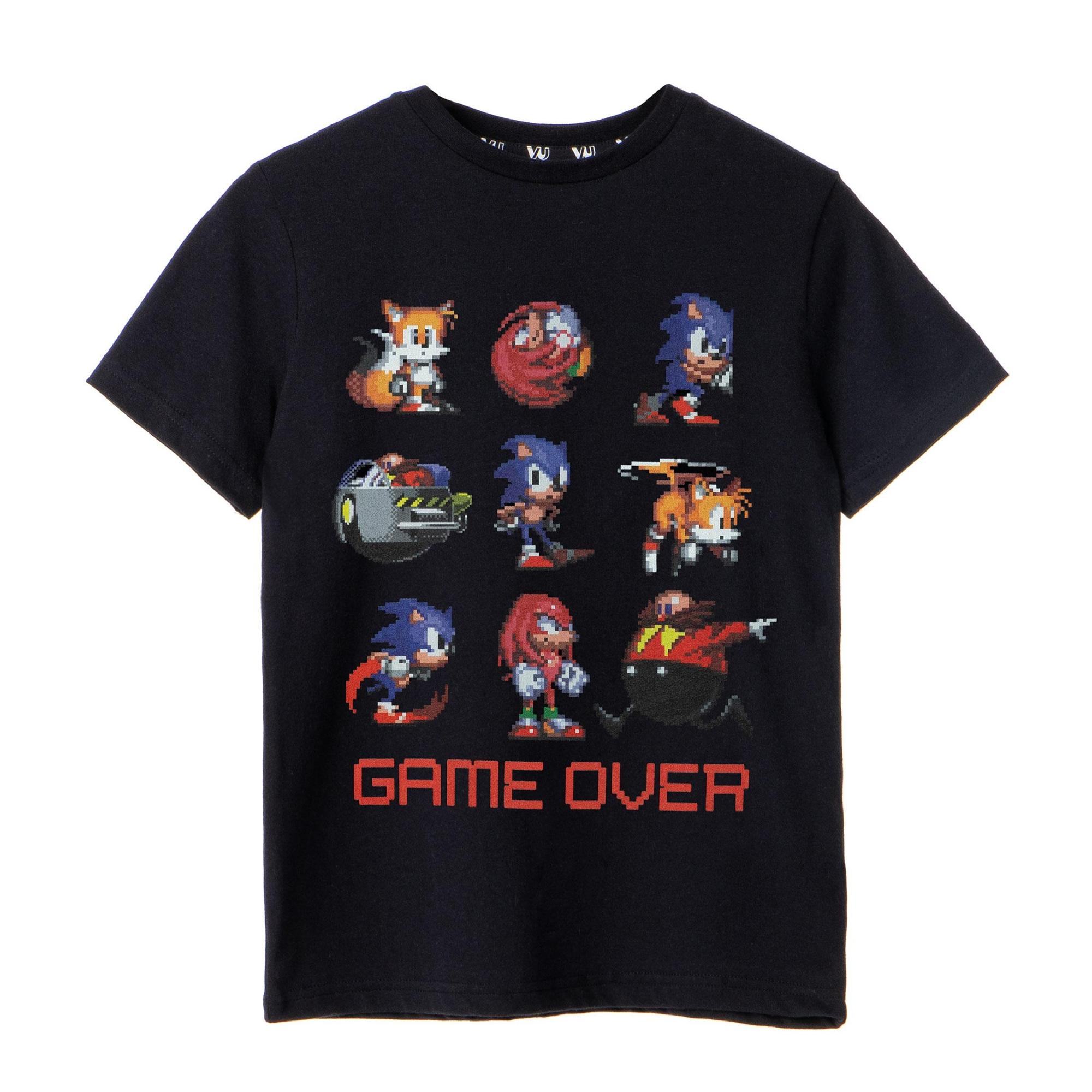 Sonic The Hedgehog jongens Game Over T-shirt 5-6 Years zwart
