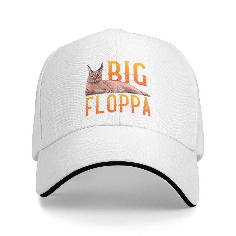 91530102MAC2AA7079 Gepersonaliseerde Big Floppa Meme Baseball Cap Unisex Vrouwen Ademend Leuke Caracal Kat Papa Hoed Outdoor Baseball Cap