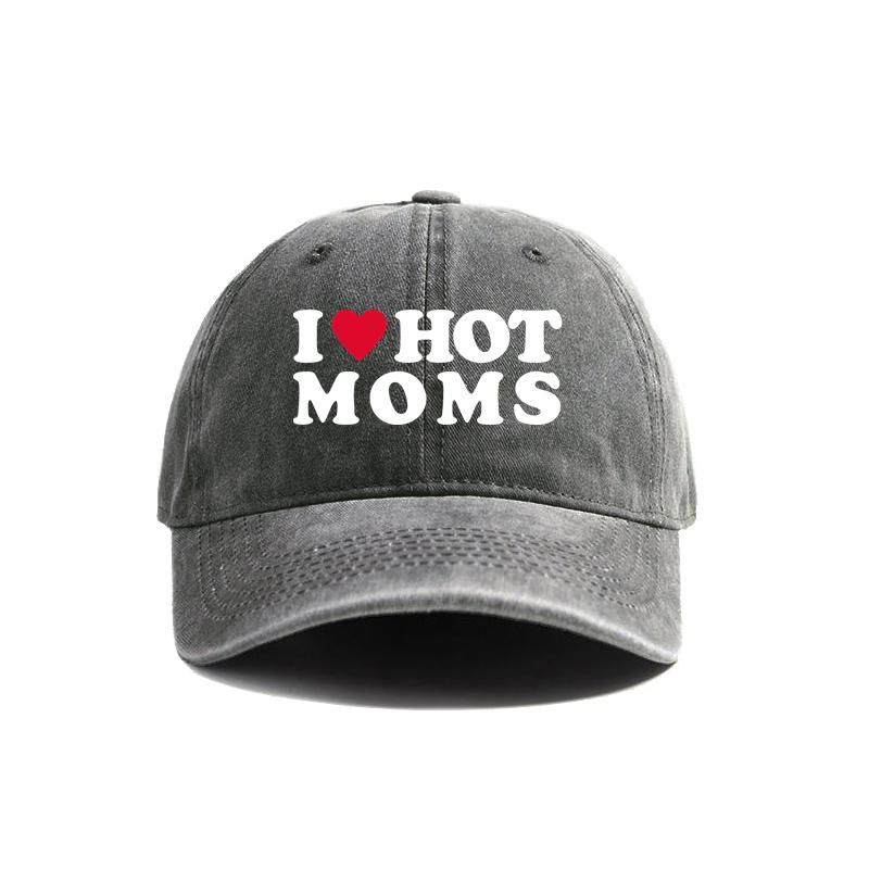 91530102MAC1XWP06K Ik hou van hete moeders Baseball Cap Zomer Versleten Papa Hoeden Unisex Vrouwen Outdoor Verstelbare Petten MZ-477