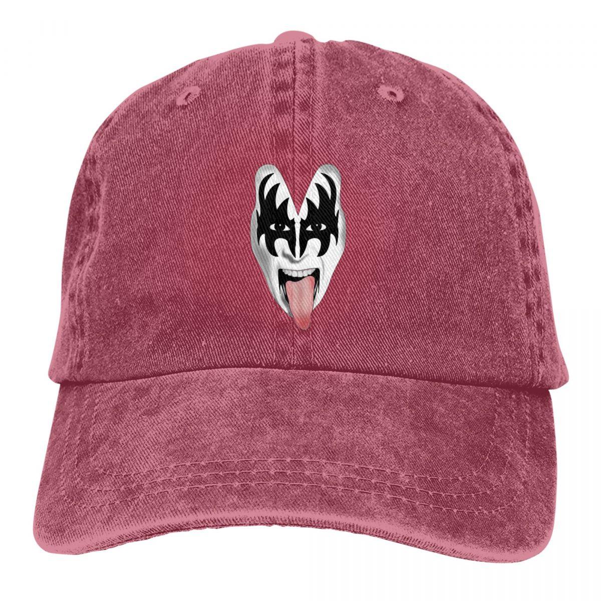 Kiki Cap De Demon Kiss Band Gene Simmons Accessoires Unisex Dames Baseball Cap Distressed Washed Hats Cap Classic Verstelbare Snapback Cap One Size