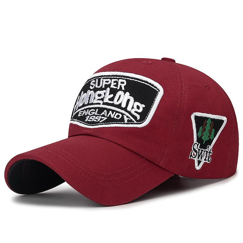 ONIHUA Lente Zomer Outdoor Sport Baseball Cap Mannen Vrouwen Geborduurde Letter Zonnehoed rood